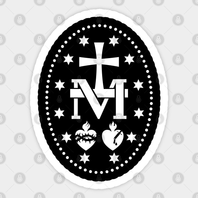 Virgin Mary Miraculous Medal Sticker by Beltschazar